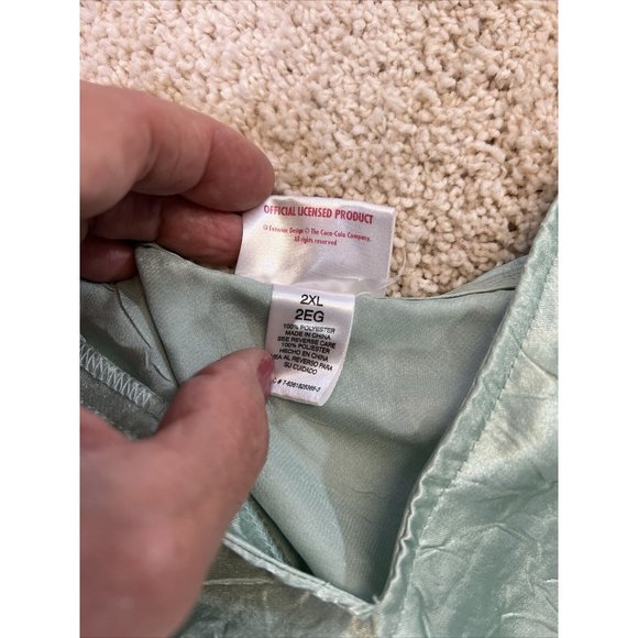 Women’s Coca Cola Pajamas Set Top Bottoms Green Red Sleep 2XL - Picture 8 of 12